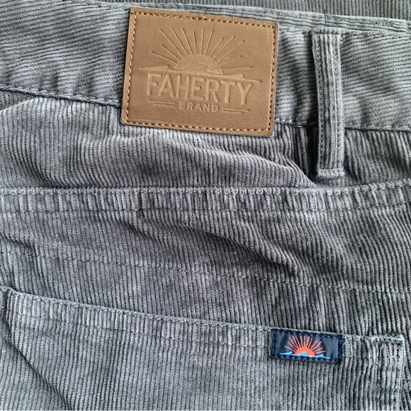FAHERTY Gray Stretch Organic Cotton Cords- Sz 32- Like New! - Picture 6 of 14